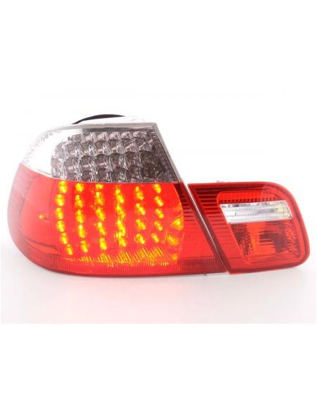 Fanali posteriori a LED set BMW Serie 3 Coupe tipo E46 99-03 trasparente / rosso