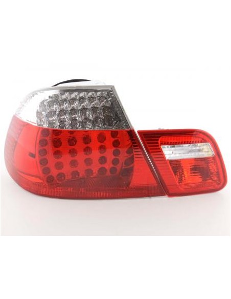 Fanali posteriori a LED set BMW Serie 3 Coupe tipo E46 99-03 trasparente / rosso