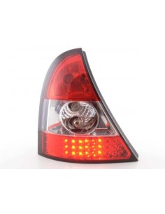 Fanali posteriori a LED set Renault Clio tipo B 01-04 trasparente / rosso 2