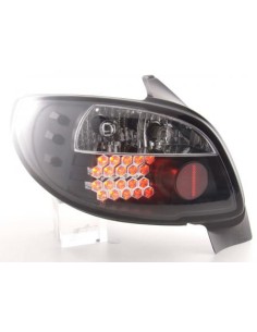 Fanali posteriori LED set Peugeot 206 3/5 porte. senza decappottabile 98-05 nera 2