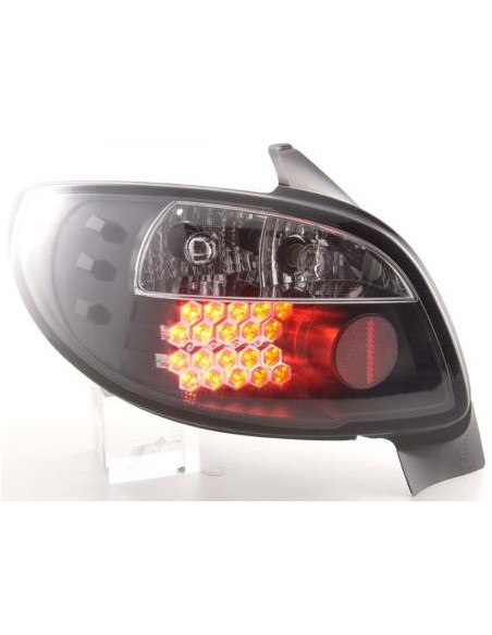 Fanali posteriori LED set Peugeot 206 3/5 porte. senza decappottabile 98-05 nera