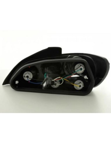 Fanali posteriori set Peugeot 406 4 porte. Tipo 8 *** 95-98 nero / cromato