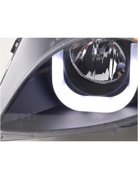 Fari Angel Eyes BMW Serie 3 E46 Limo / Touring 02-05 neri