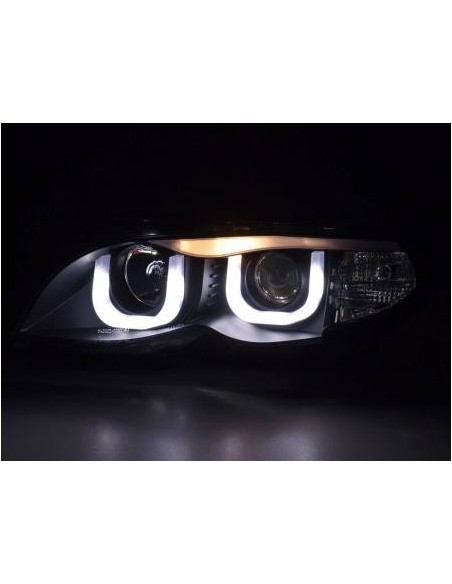 Fari Angel Eyes BMW Serie 3 E46 Limo / Touring 02-04 neri
