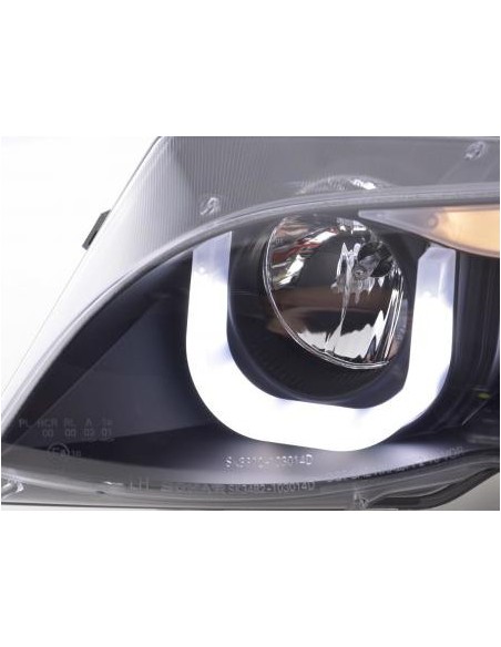 Fari Angel Eyes BMW Serie 3 E46 Limo / Touring 02-04 neri