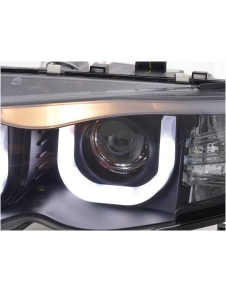 Fari Angel Eyes BMW Serie 3 E46 Limo / Touring 02-04 neri