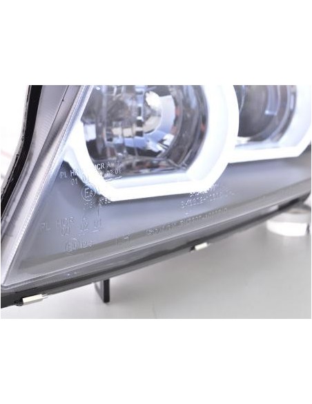 Fari Daylight LED DRL look BMW Serie 3 E90 / E91 05-08 nero