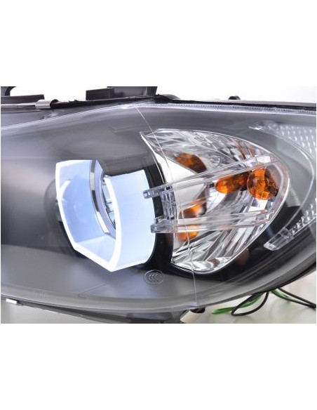 Fari Daylight LED DRL look BMW Serie 3 E90 / E91 05-08 nero