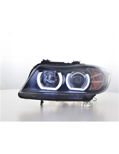 Fari Daylight LED DRL look BMW Serie 3 E90 / E91 05-08 nero
