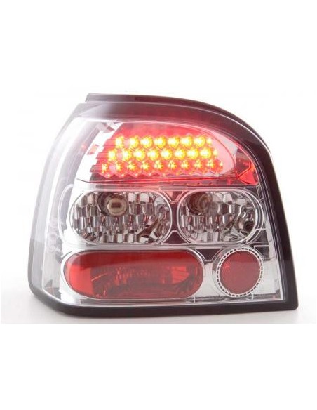 Set di luci posteriori a LED VW Golf 3 tipo 1HXO 92-97 cromato