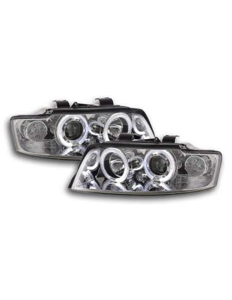 Set di fari Audi A4 tipo 8E 01-04 cromato
