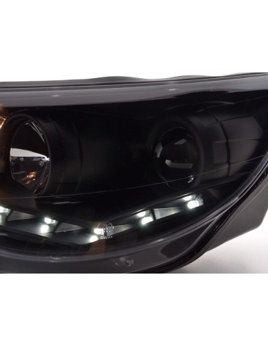Fari diurni Luci diurne a LED VW Tiguan 07-11 nere
