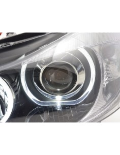Faro Angel Eyes LED BMW Serie 3 E90 / E91 2005-2011 nero 2