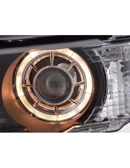 Faro Angel Eyes BMW X5 tipo E53 00-03 nero