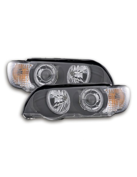 Faro Angel Eyes BMW X5 E53 nero