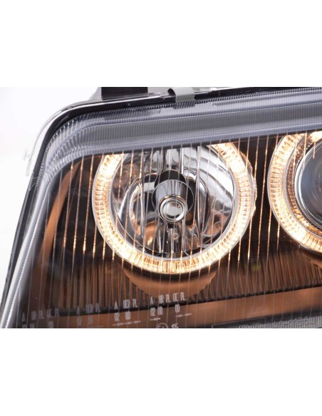 Faro Angel Eyes Audi A4 tipo B5 95-99 nero