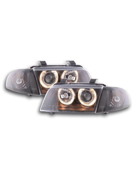 Faro Angel Eyes Audi A4 tipo B5 95-99 nero