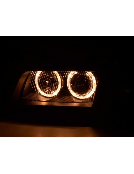 Faro Angel Eyes Audi A4 tipo B5 95-99 nero