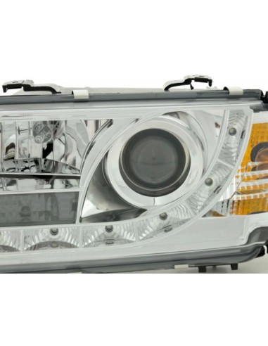 Faro Daylight LED DRL look Audi 80 tipo B4 91-94 cromato
