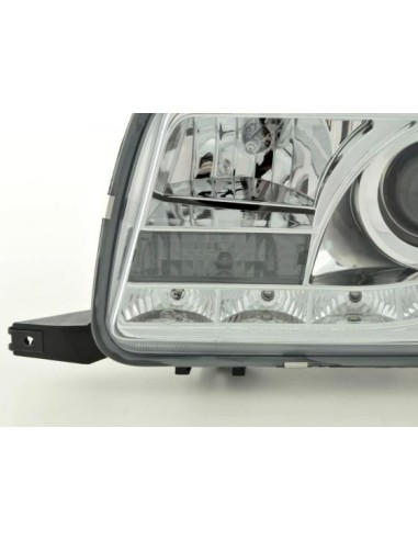 Faro Daylight LED DRL look Audi 80 tipo B4 91-94 cromato