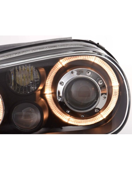 Faro Angel Eyes VW Golf 4 tipo 1J 98-03 nero