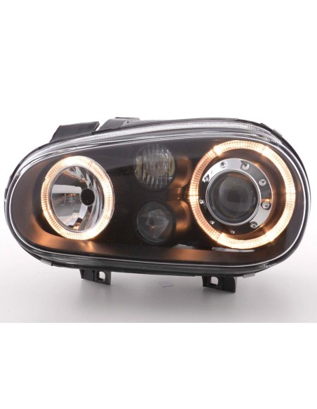 Faro Angel Eyes VW Golf 4 tipo 1J 98-03 nero