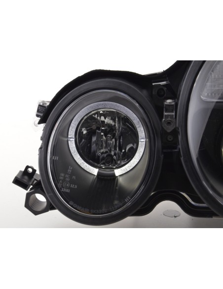 Faro Angel Eyes Mercedes Classe E tipo W210 99-01 nero