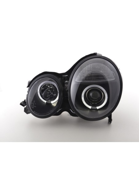 Faro Angel Eyes Mercedes Classe E tipo W210 99-01 nero