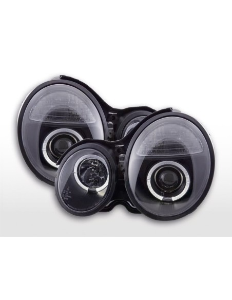 Faro Angel Eyes Mercedes Classe E tipo W210 99-01 nero
