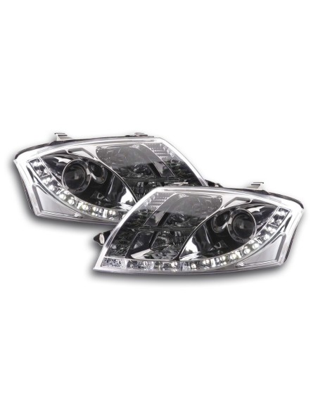 Faro Daylight LED DRL look Audi TT tipo 8N 99-05 cromato