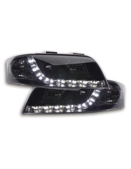 Faro Daylight LED DRL look Audi A6 tipo 4B 01-04 nero