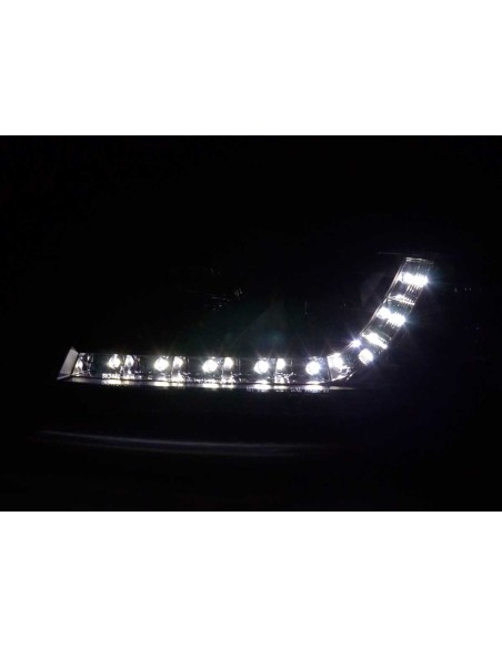 Faro Daylight LED DRL look Audi A6 tipo 4B 01-04 nero