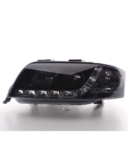 Faro Daylight LED DRL look Audi A6 tipo 4B 01-04 nero