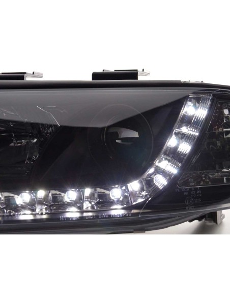 Faro Daylight LED DRL look Audi A6 tipo 4B 01-04 nero