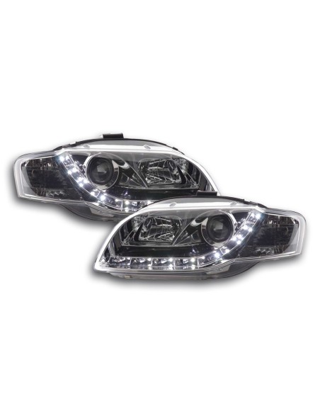 Faro Daylight LED DRL look Audi A4 tipo 8E 05-07 cromato