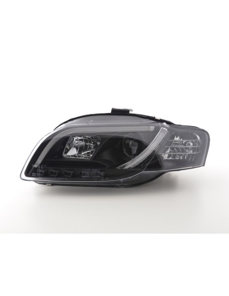 Faro Daylight LED DRL look Audi A4 tipo 8E 04-08 nero