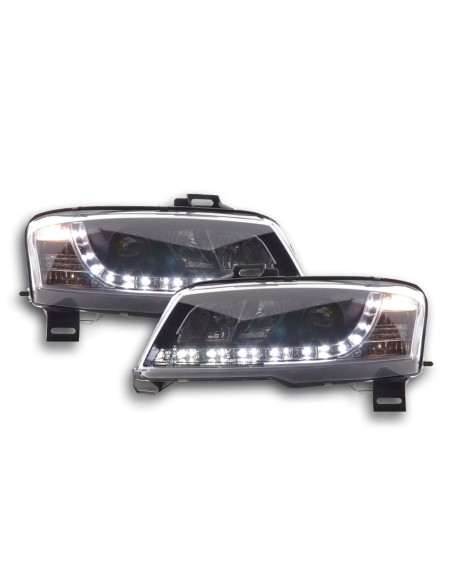 Faro Daylight LED DRL look Fiat Stilo 3 porte. Tipo 192 01-07 nero