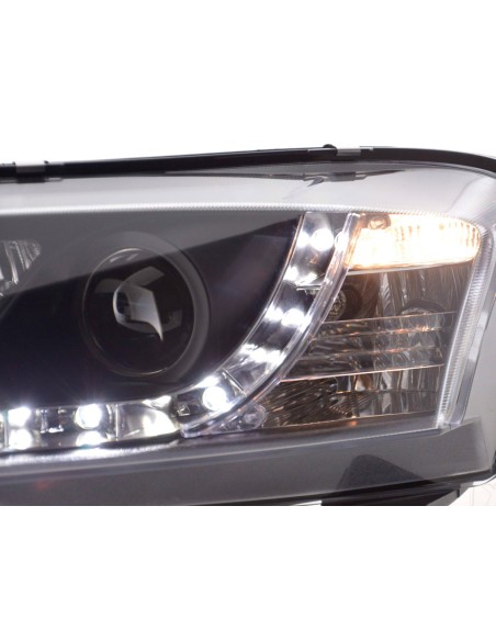 Faro Daylight LED DRL look Fiat Stilo 3 porte. Tipo 192 01-07 nero