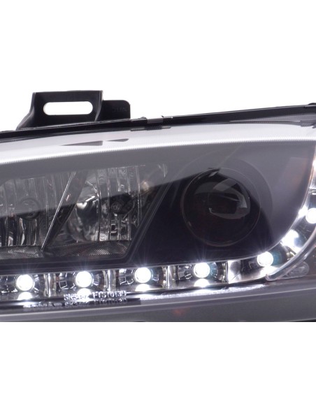 Faro Daylight LED DRL look Fiat Stilo 3 porte. Tipo 192 01-07 nero