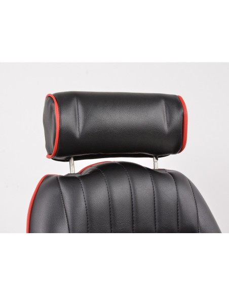 FK Oldtimersitze Sedili avvolgenti per auto Set Classic 2 in pelle sintetica nera con poggiatesta