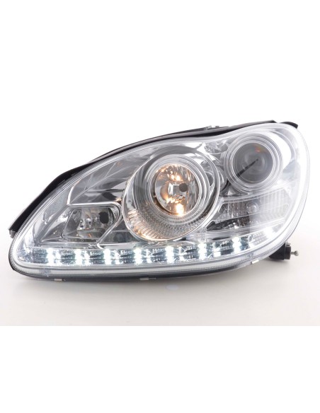 Faro Daylight LED DRL look Mercedes Classe S W220 02-05 cromato