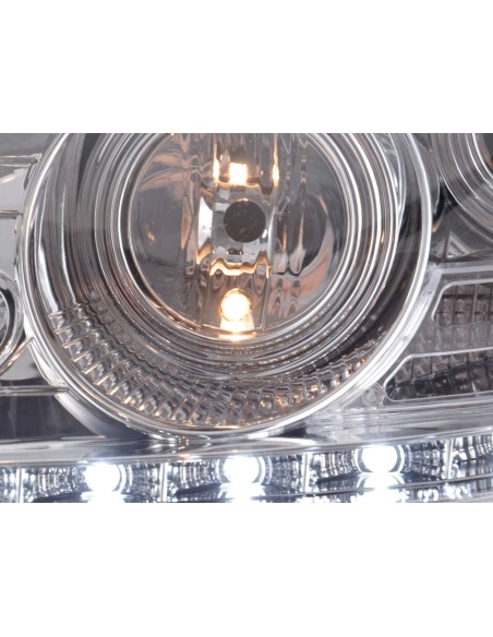 Faro Daylight LED DRL look Mercedes Classe S W220 02-05 cromato
