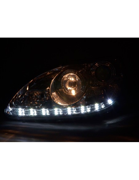 Faro Daylight LED DRL look Mercedes Classe S W220 02-05 cromato
