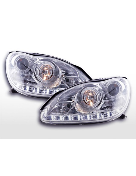 Faro Daylight LED DRL look Mercedes Classe S W220 02-05 cromato