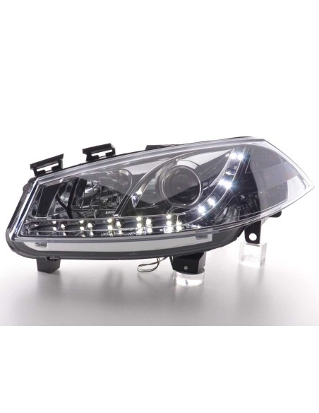 Faro Daylight LED DRL look Ford Fiesta tipo MK6 03-07 cromato