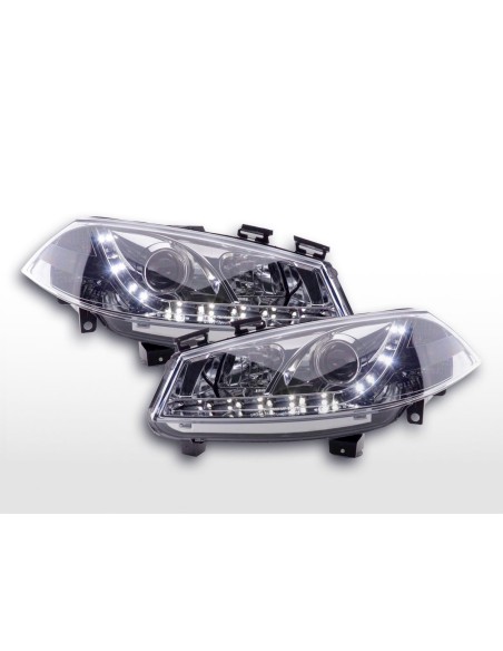 Faro Daylight LED DRL look Ford Fiesta tipo MK6 03-07 cromato