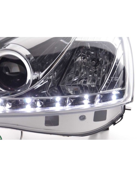 Faro Daylight LED DRL look Opel Corsa C 01-06 cromato