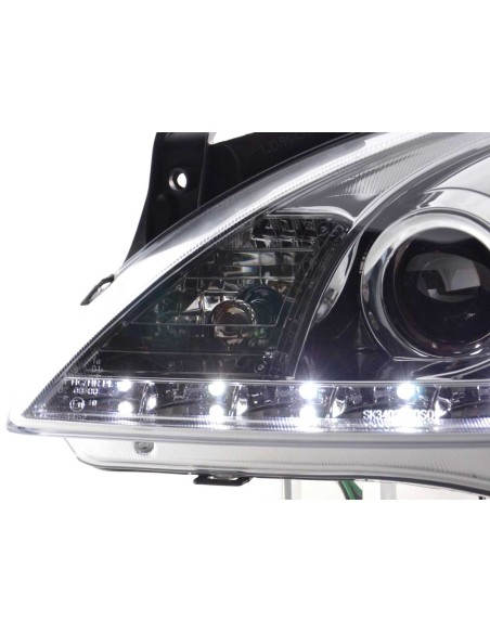 Faro Daylight LED DRL look Opel Corsa C 01-06 cromato