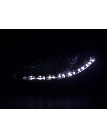 Faro Daylight LED DRL look Seat Leon 1P 09- cromato per guida a destra