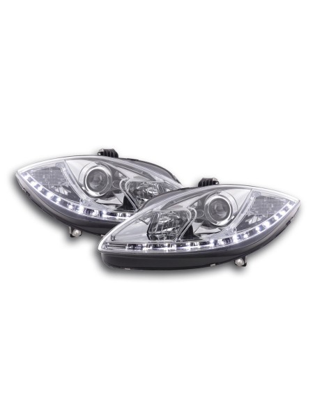 Faro Daylight LED DRL look Seat Leon 1P 09- cromato per guida a destra